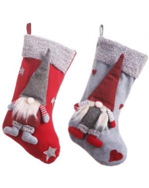 Stockings & Holders Christmas Stocking- 48X23cm Swedish Santa Gnome Scandinavian Tomte Nordic Nisse Hanging Decorations- Xmas...