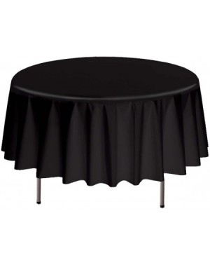 Tablecovers ValuMost Round Plastic Table Cover Available in 16 Colors- 84"- Black - Black - C211DGD8ZRZ $7.42