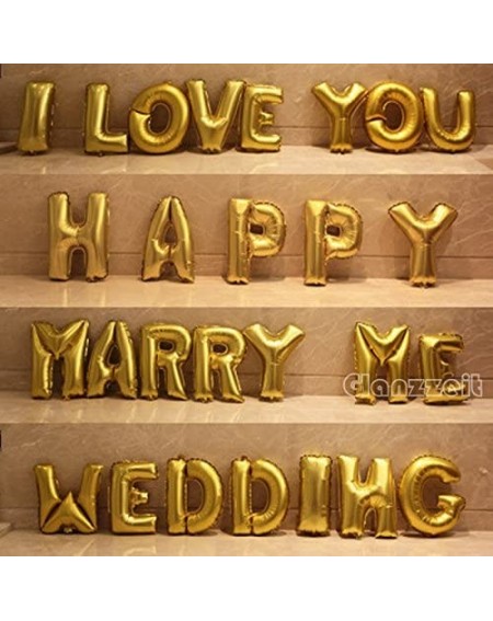 Balloons 32 Inch Gold Foil Balloons Letter A to Z Number 0 to 9 Party Wedding Birthday Decoration (Letter P) - Letter P - CR1...