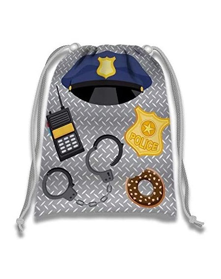 Party Packs Police Cop Drawstring Bags Kids Birthday Party Supplies Favor Bags 10 Pack - C5180EQANH3 $12.90