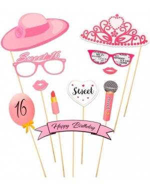 Photobooth Props Sweet 16th Birthday Photo Booth Props (44Pcs) for Girls- Funny Sweet Sixteen Birthday Party Photo Props with...