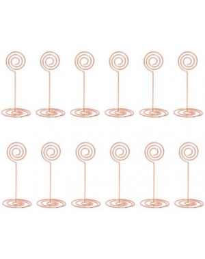 Place Cards & Place Card Holders 12pcs Place Card Holder Memo Holder Clip Photo Holder Table Number Holder Round Shape Rose G...