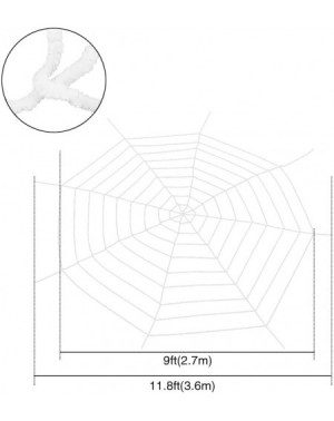 Party Packs Giant Spider Web(2 Pack 9 Ft)-Super Stretch Cobweb(2 Pieces) and 4 Fake Realistic Spiders Set for Halloween Party...