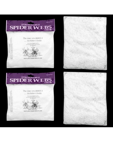 Party Packs Giant Spider Web(2 Pack 9 Ft)-Super Stretch Cobweb(2 Pieces) and 4 Fake Realistic Spiders Set for Halloween Party...