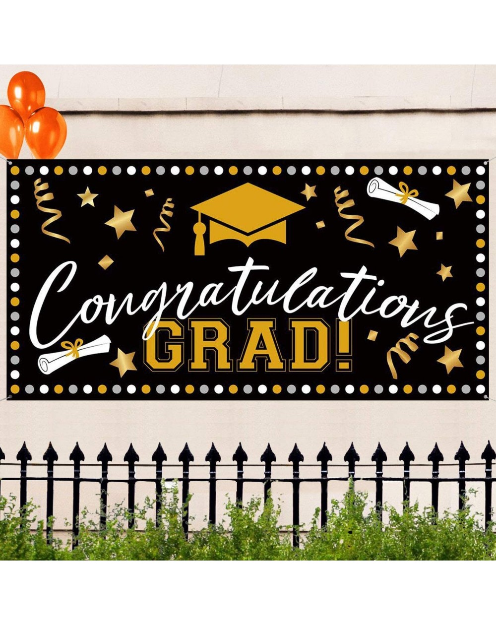 Photobooth Props 71"x36" Large Fabric Graduation Party Banner for Graduation Party Supplies- Graduation Decorations Photo Pro...