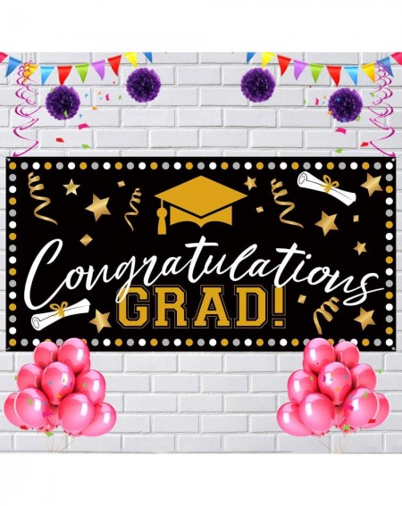 Photobooth Props 71"x36" Large Fabric Graduation Party Banner for Graduation Party Supplies- Graduation Decorations Photo Pro...