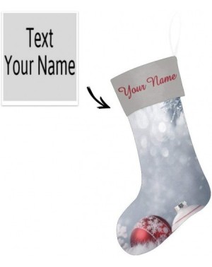 Stockings & Holders Christmas Stocking Custom Personalized Name Text Christmas Winter Snowflake for Family Xmas Party Decor G...