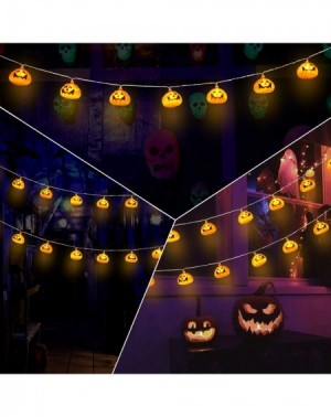 Indoor String Lights Halloween String Lights 3D Pumpkin Lights Orange Pumpkin Halloween Lights Indoor Outdoor Halloween Decor...