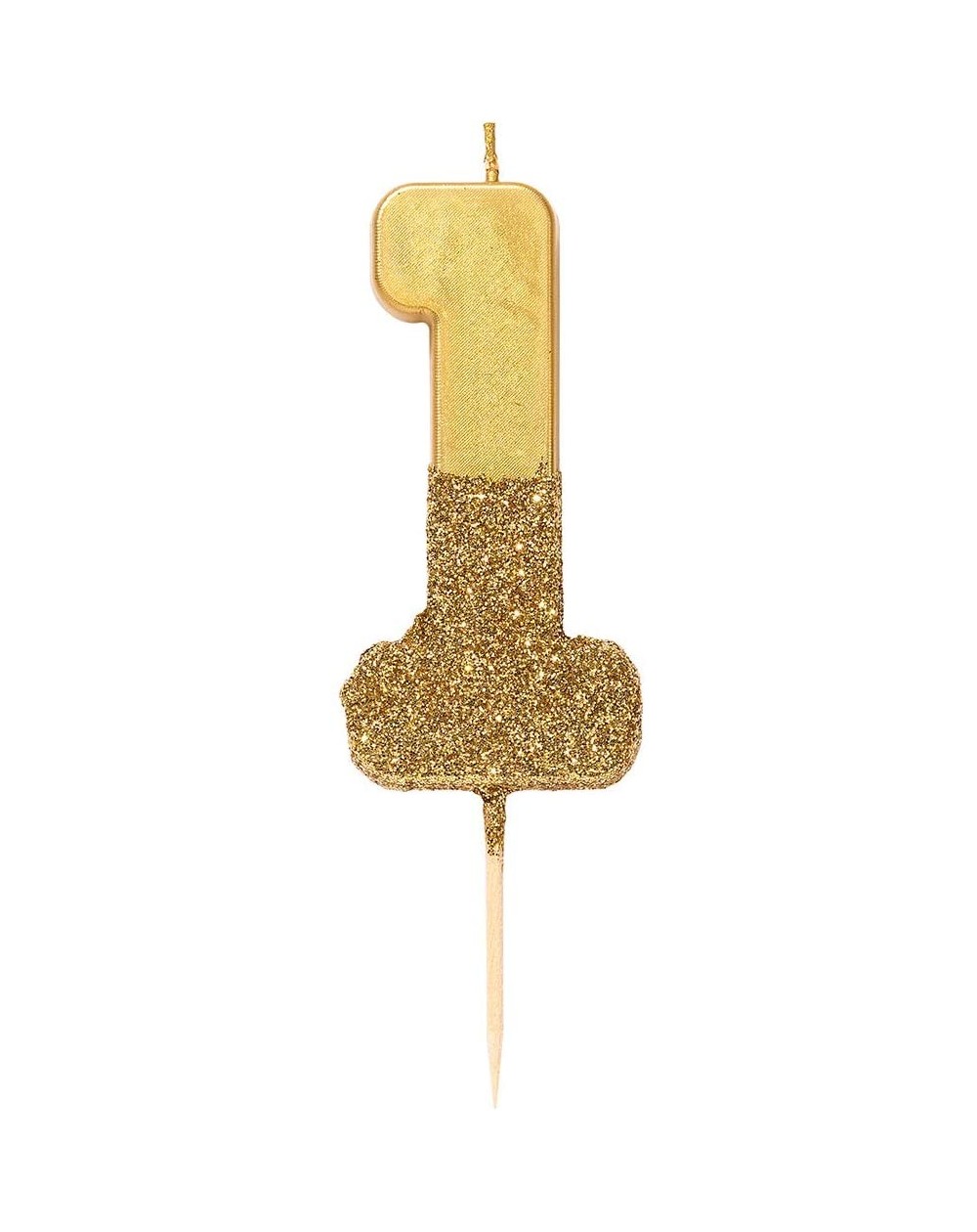 Cake Decorating Supplies Number 1 Birthday Candle Cake Topper- Height 8cm- 3"- Gold - Gold - C918N9K2MC6 $9.37