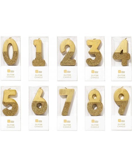 Cake Decorating Supplies Number 1 Birthday Candle Cake Topper- Height 8cm- 3"- Gold - Gold - C918N9K2MC6 $9.37