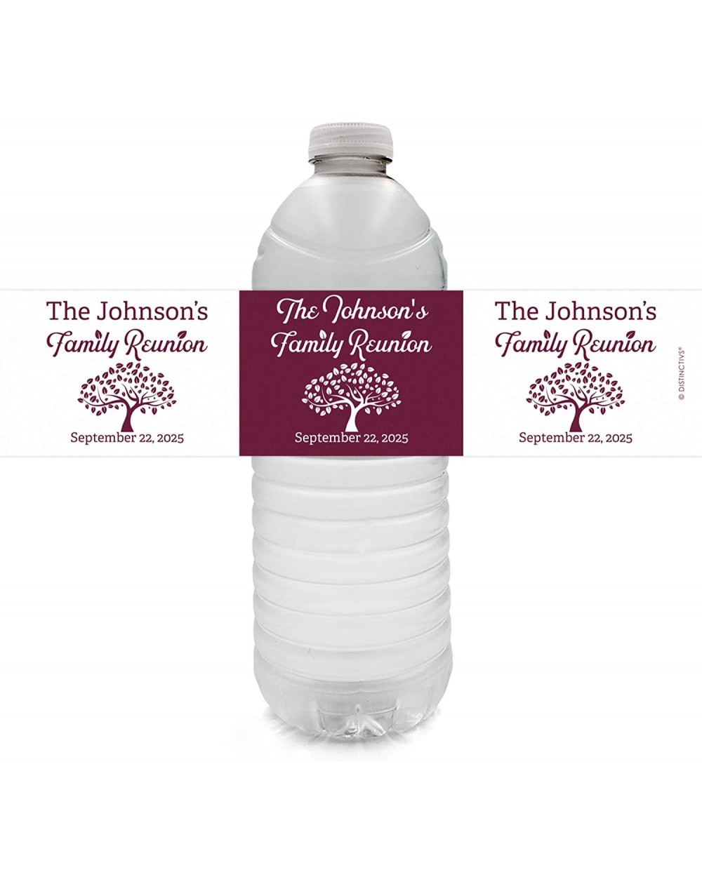 Favors Personalized Family Reunion Water Bottle Labels - 12 Stickers (Maroon) - Maroon - CN19DG43SOC $8.58