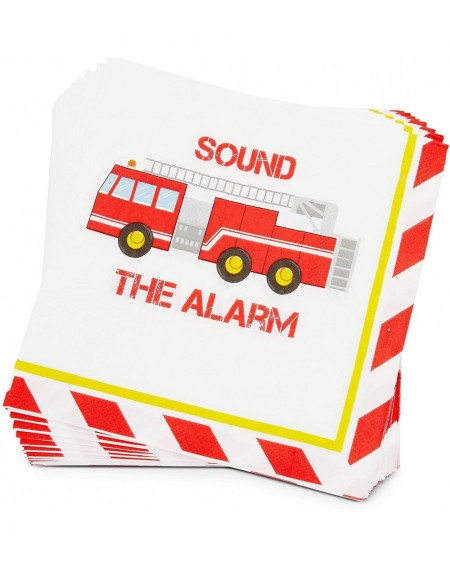 Party Packs Fire Truck Birthday Party Dinnerware Set- Sound The Alarm (144 Pieces- Serves 24) - CS18T6T8TWR $13.56