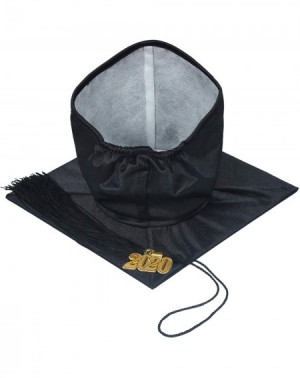 Party Hats Unisex Adult Shiny Graduation Cap with 2020 Tassel Year Charm - Black - C518GU5T6RT $9.24