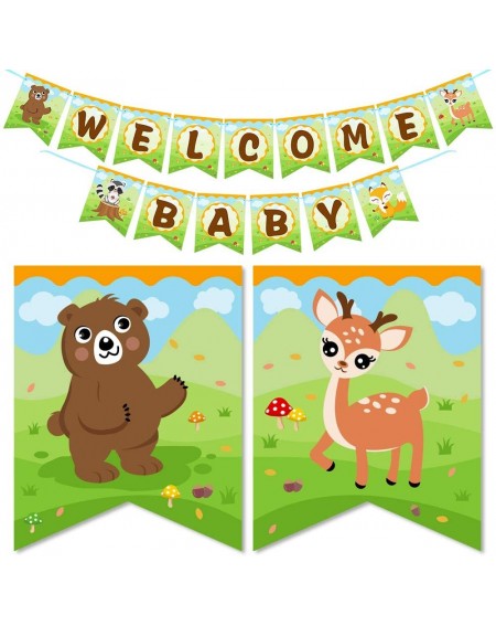 Party Packs Woodland Creatures Baby Shower Party Supplies - Forest Animals Neutral Party Decoration Banner Balloons Tableclot...