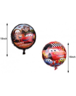 Balloons 18PCS Lightning McQueen Birthday Balloons Bouquet Cars Foil Balloons Party Supplies Decoration for Kids Birthday Par...