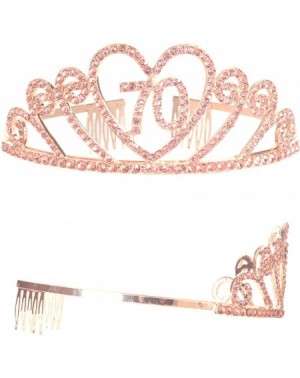 Party Packs 70th Birthday Gifts for Women- 70th Birthday Tiara and Sash- HAPPY 70th Birthday Party Supplies- 70 & Fabulous Bl...