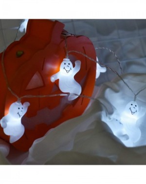 Indoor String Lights 30 LED Halloween Ghost String Lights- Battery Operated Halloween Lights with Remote- 8 Modes Fairy Light...