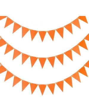 Banners & Garlands 20 Feet Orange Pennant Banner Paper Triangle Bunting Flags-30pcs Flags-Pack of 1 - Orange - C1190THCRXZ $1...