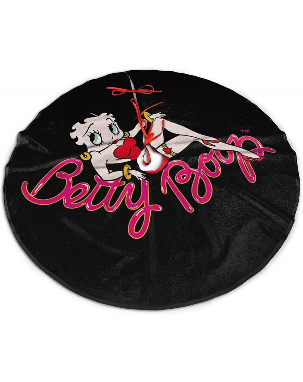 Tree Skirts Betty Boop Christmas Tree Skirt Decoration - Black - C119KMWWTML $15.46