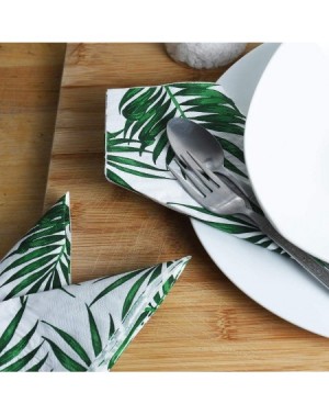 Tableware Palm Leaf Paper Napkins - 20 Pack Square Paper Leaf Napkins - Fun & Colorful Luau Napkins - Paper Disposable Safari...