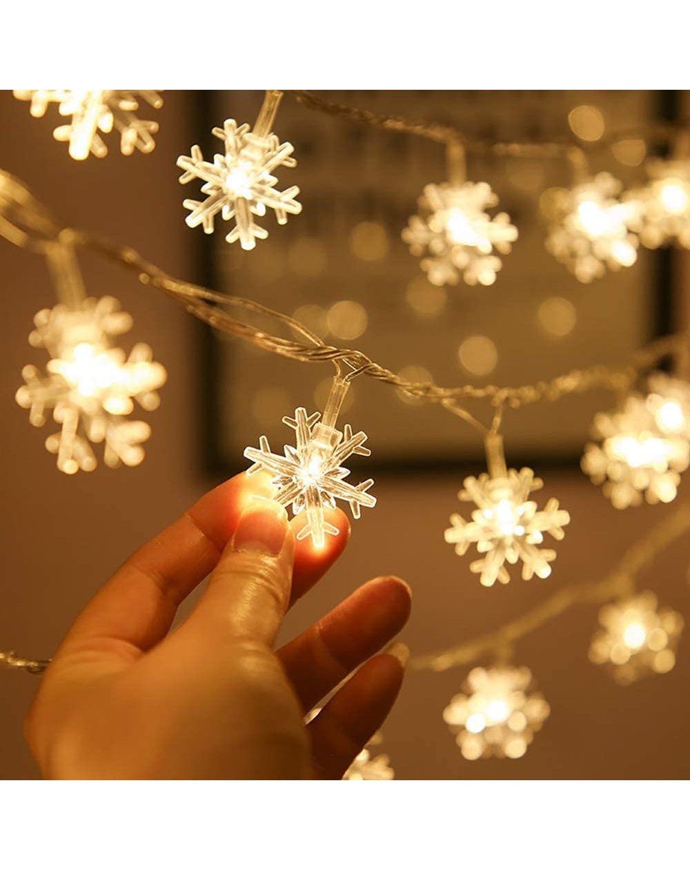 Indoor String Lights Snowflake LED Lights with Christmas Decorations Home Lighting String Christmas Tree Decorations Christma...