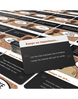 Party Games & Activities Kanye News Game - Guess The Fake News Kanye Quote Comedy Card Game - Fun True Or False Guessing Game...