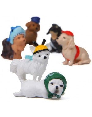 Cake & Cupcake Toppers 6 Pcs Cute Puppy Miniature Figurine Toys Figurines Playset- Cake Toppers- Cake Decoration - C118A9U0GL...