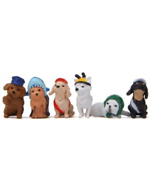 Cake & Cupcake Toppers 6 Pcs Cute Puppy Miniature Figurine Toys Figurines Playset- Cake Toppers- Cake Decoration - C118A9U0GL...