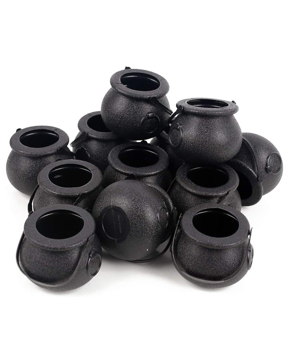 Favors Mini Black Candy Cauldron Kettles- 12PCS Plastic Candy Kettles Party Decoration Supplies for St. Patricks Day - CH192X...