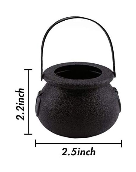 Favors Mini Black Candy Cauldron Kettles- 12PCS Plastic Candy Kettles Party Decoration Supplies for St. Patricks Day - CH192X...