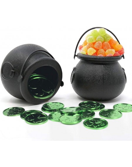 Favors Mini Black Candy Cauldron Kettles- 12PCS Plastic Candy Kettles Party Decoration Supplies for St. Patricks Day - CH192X...