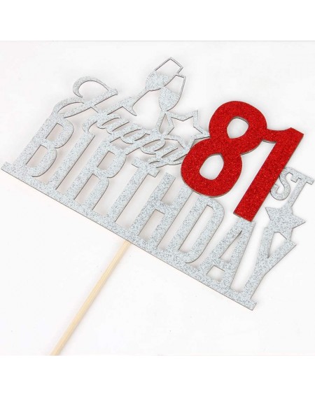 Cake & Cupcake Toppers Happy 81st Birthday Cake Topper - Eighty one-year-old Cake Topper- 81st Birthday Cake Decoration- 81st...