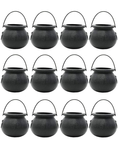 Favors Mini Black Candy Cauldron Kettles- 12PCS Plastic Candy Kettles Party Decoration Supplies for St. Patricks Day - CH192X...