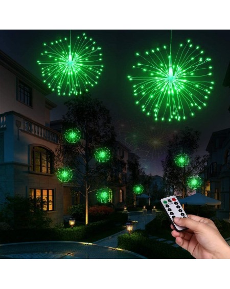 Indoor String Lights Firework String Lights- 8 Modes 120 LED 2 Pack Dimmable Starburst Lights- Waterproof Battery Operated wi...