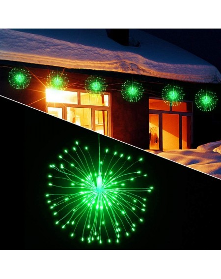 Indoor String Lights Firework String Lights- 8 Modes 120 LED 2 Pack Dimmable Starburst Lights- Waterproof Battery Operated wi...