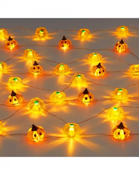 Indoor String Lights Halloween Pumpkin String Lights- Pumpkin Decor Autumn Indoor and Outdoor Party Fairy Lights- 3D Jack-O'-...