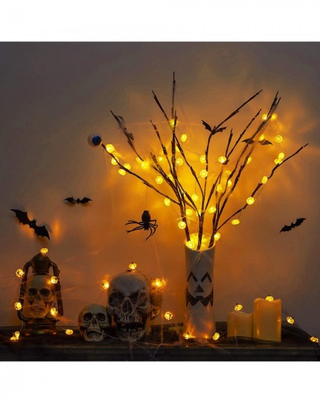 Indoor String Lights Halloween Pumpkin String Lights- Pumpkin Decor Autumn Indoor and Outdoor Party Fairy Lights- 3D Jack-O'-...