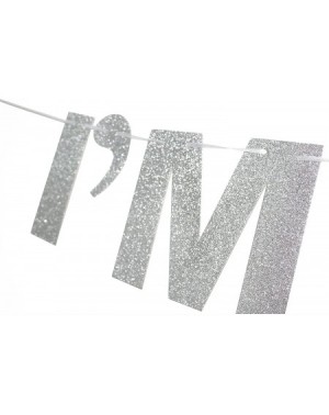 Banners I'm 95 Silver Glitter Birthday Banner Perfect for Funny 95th Birthday Gift Cheers to 95 Years Old Bday Party Decorati...