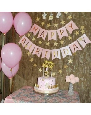 Party Packs Birthday Decorations Pink and Gold Happy Birthday Party Supplies for Girl Women - CL19EEE8QRO $20.07