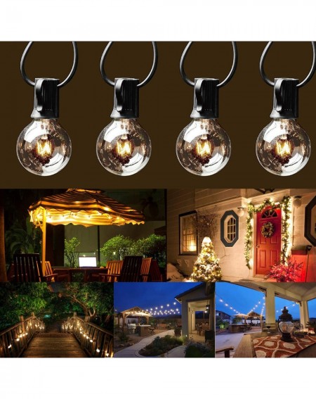 Outdoor String Lights String Lights- 25Ft G40 Globe String Lights- UL Listed Patio Lights- Hanging Indoor/Outdoor Commercial ...