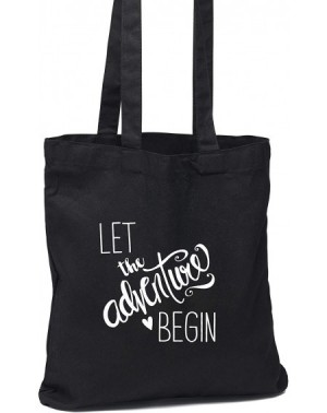 Favors Black Tote Bag- 13.25 x 14.25-Inch- Let the Adventure Begin - CS1892UCN66 $14.85