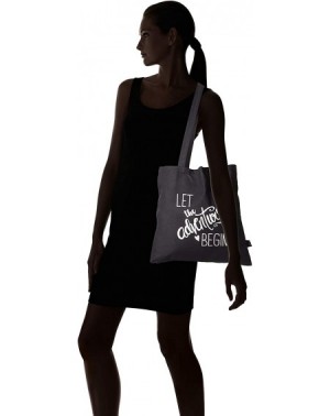 Favors Black Tote Bag- 13.25 x 14.25-Inch- Let the Adventure Begin - CS1892UCN66 $14.85