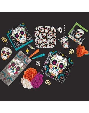 Party Packs Skull Candy Day of The Dead Halloween Birthday Party Supplies Bundle Pack for 16 Guests (Plus Party Planning Chec...