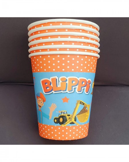 Party Packs 26PC BLIPPI Party Set of Cups Plates Banner Party Supplies Decoration Theme Birthday - C219COS72D0 $23.35