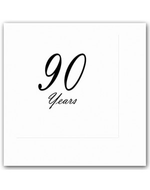 Tableware 90 YEARS CLASSY BLACK BEVERAGE NAPKIN (16 CT) - Beverage Napkin - CS18GD4SCR6 $12.08