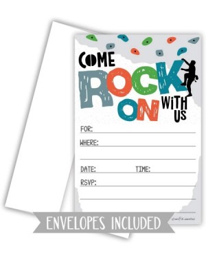 Invitations Rock Climbing Invitations (20 Count) With Envelopes - Birthday Party Invites for Climbing Wall Theme - CV195QEZE6...