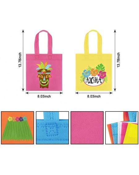 Party Favors 20Pcs Hawaiian Aloha Party Favor Bags- Non-Woven Gift Bags Treat Tote Bags Candy Goodie Bag Aloha Party Decorati...