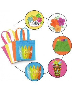 Party Favors 20Pcs Hawaiian Aloha Party Favor Bags- Non-Woven Gift Bags Treat Tote Bags Candy Goodie Bag Aloha Party Decorati...