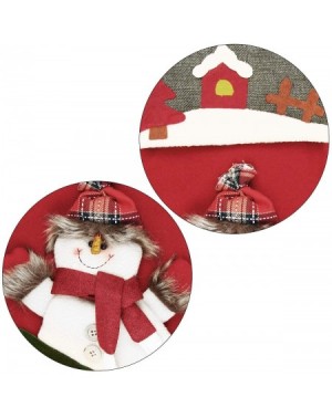 Stockings & Holders Christmas Stocking- 3 Pack Big Xmas Stocking Santa Snowman Home Decoration 18" (Red and Green) - Green - ...