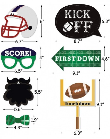 Photobooth Props 33PCS Football Photo Booth Props Game Day Picture Backdrop Decorations for Football Party Supplies Super Bow...